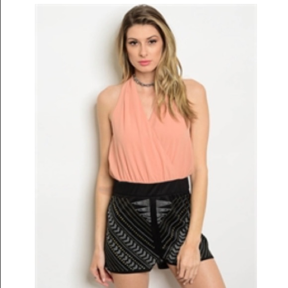 🆕❗️Last 2❗️Blush Embellished Romper 🖤 - Picture 2 of 6